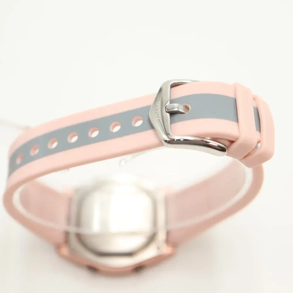 SKMEI Womens Rose Gold Tone 35mm Digital Sport Watch Alarm Chrono w New Battery